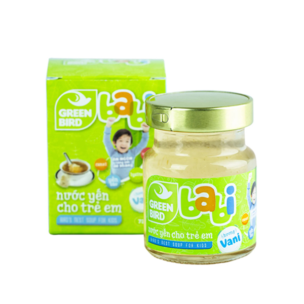 Nước yến sào Green Bird Babi hương vani 9M+ (hộp)