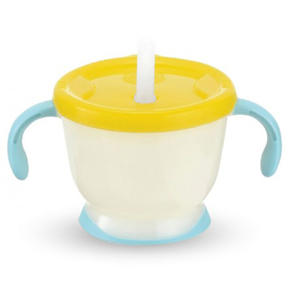 Cốc tập uống Richell 3 giai đoạn nắp vàng cho bé từ 6 tháng tuổi 150ml