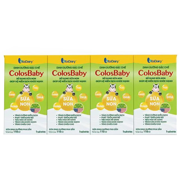 Sữa ColosBaby Gold tăng cân pha sẵn 110ml (lốc 4 hộp)