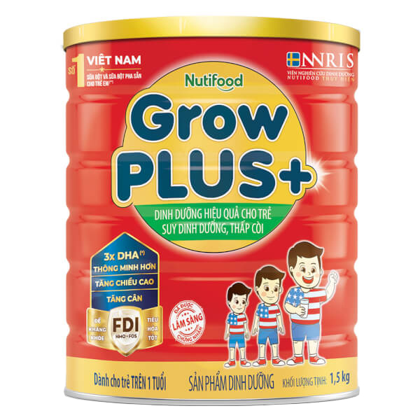 Sữa GrowPlus+ Đỏ 1,5kg (trên 1 tuổi)