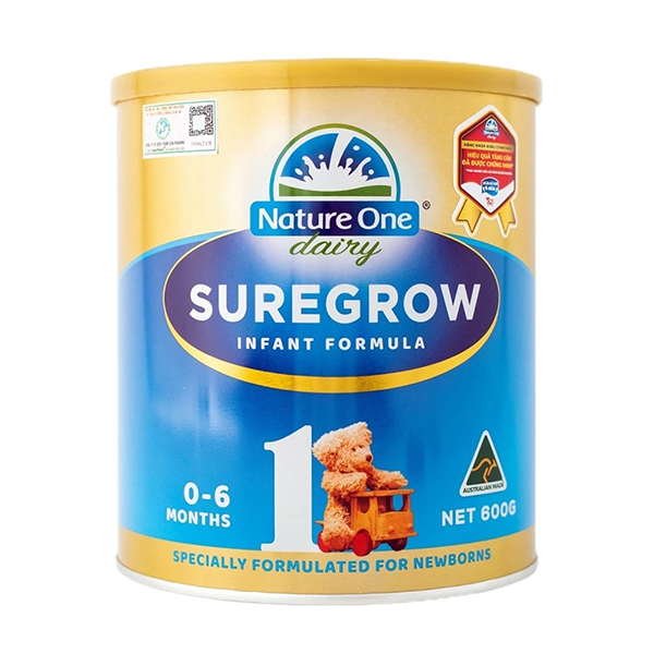 Sữa Nature One Dairy SureGrow HMM Úc 600g số 1 (0-6 tháng)