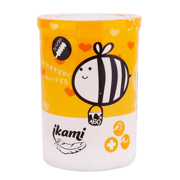 Tăm bông Ikami 2 đầu xoắn 160 que