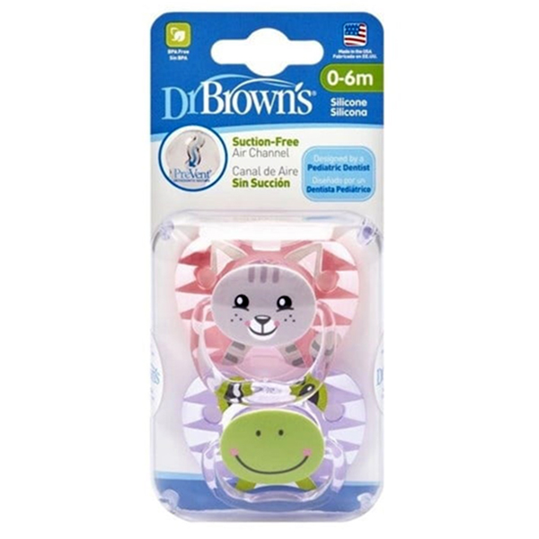 Set 2 ty ngậm Dr.Brown's hình mèo và ếch 0-6M