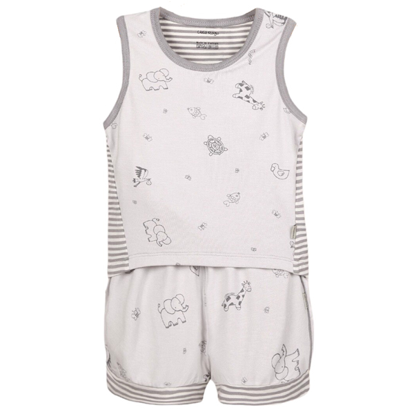 Bộ UalaRogo 18-24M ba lỗ họa tiết 2071 - Xám