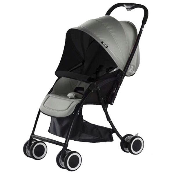 Xe đẩy Vovo 2 chiều gấp gọn màu xám