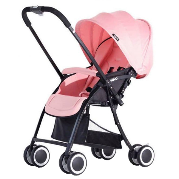 Xe đẩy Vovo 2 chiều gấp gọn màu hồng