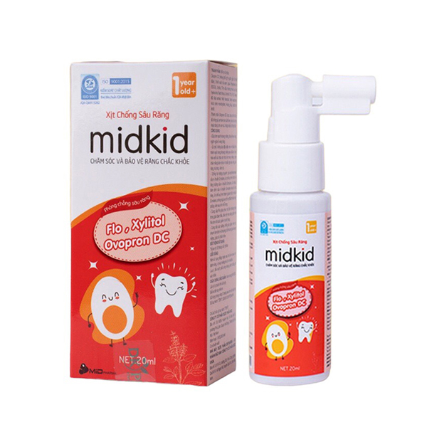 Xịt chống sâu răng Midkid hương táo 20ml 1Y+