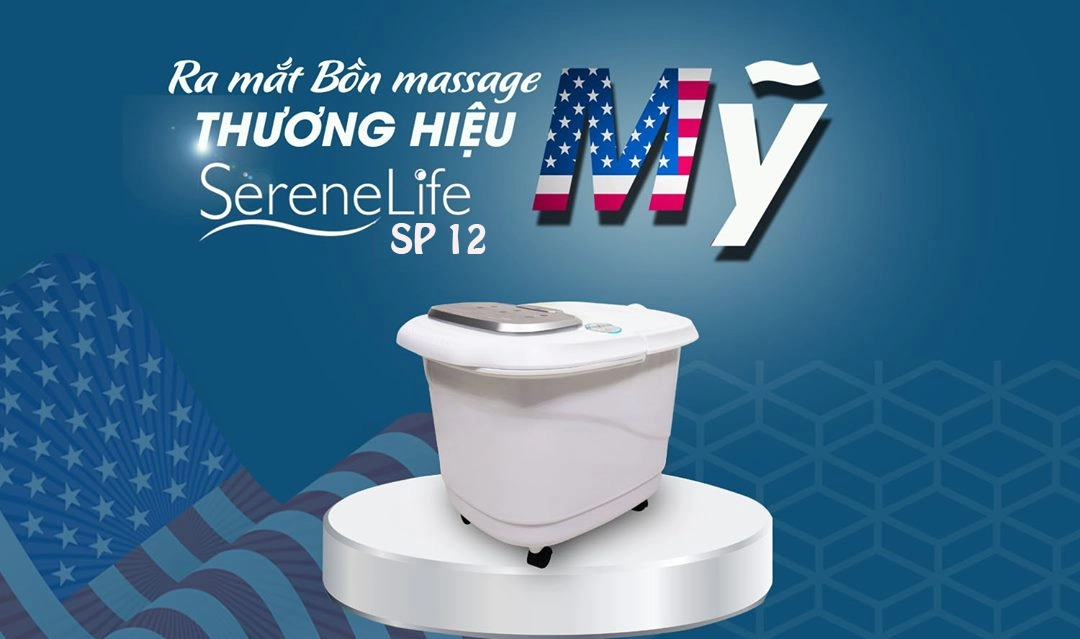 Bồn ngâm chân thương hiệu Mỹ serenelife