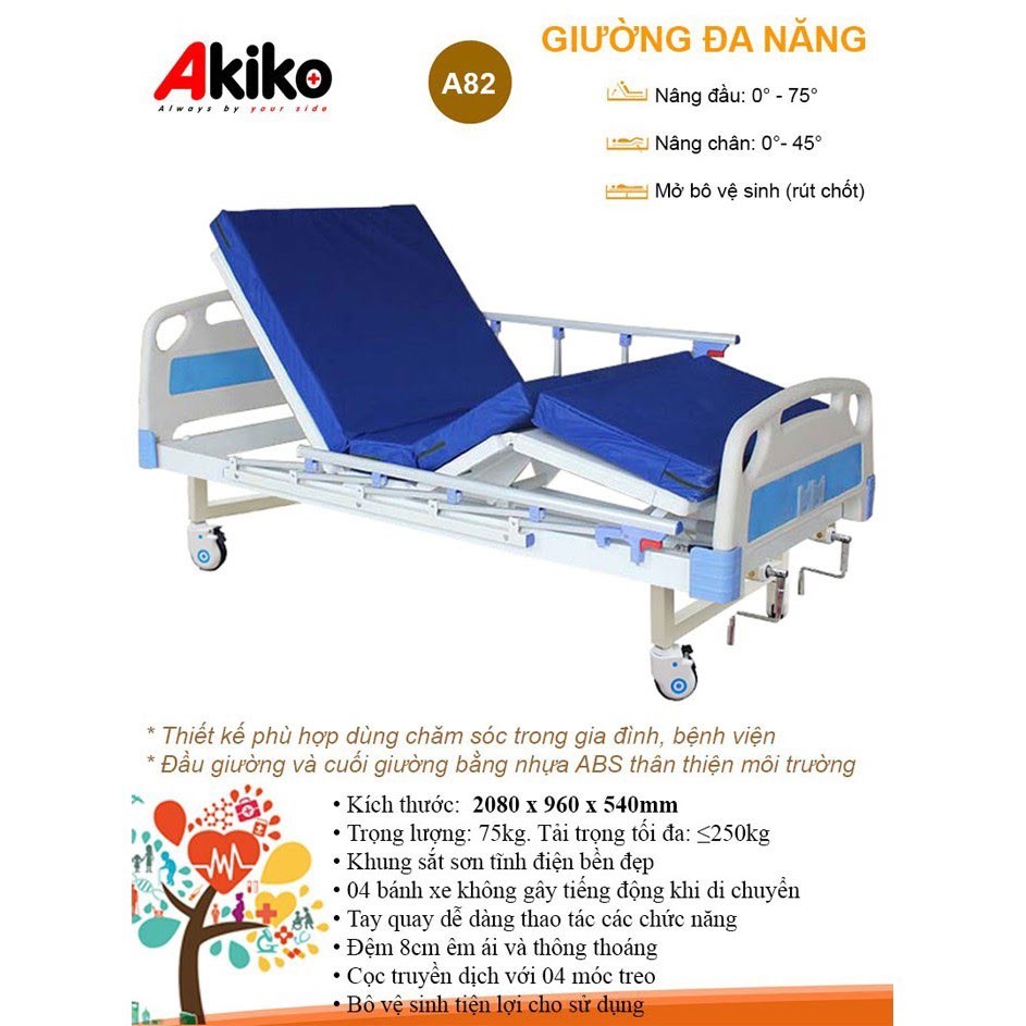 giường 2 tay quay akiko a82