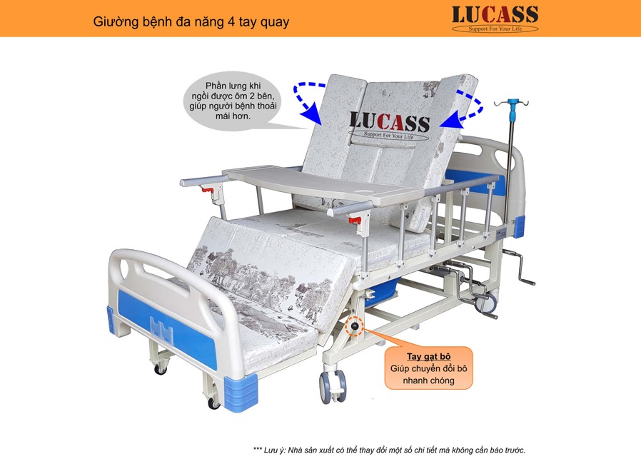 giường 4 tay quay Lucass GB-63C