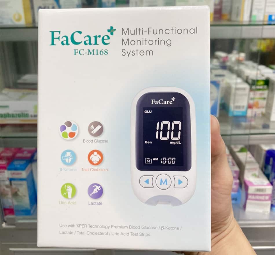 máy đo đường huyết 5in1 facare