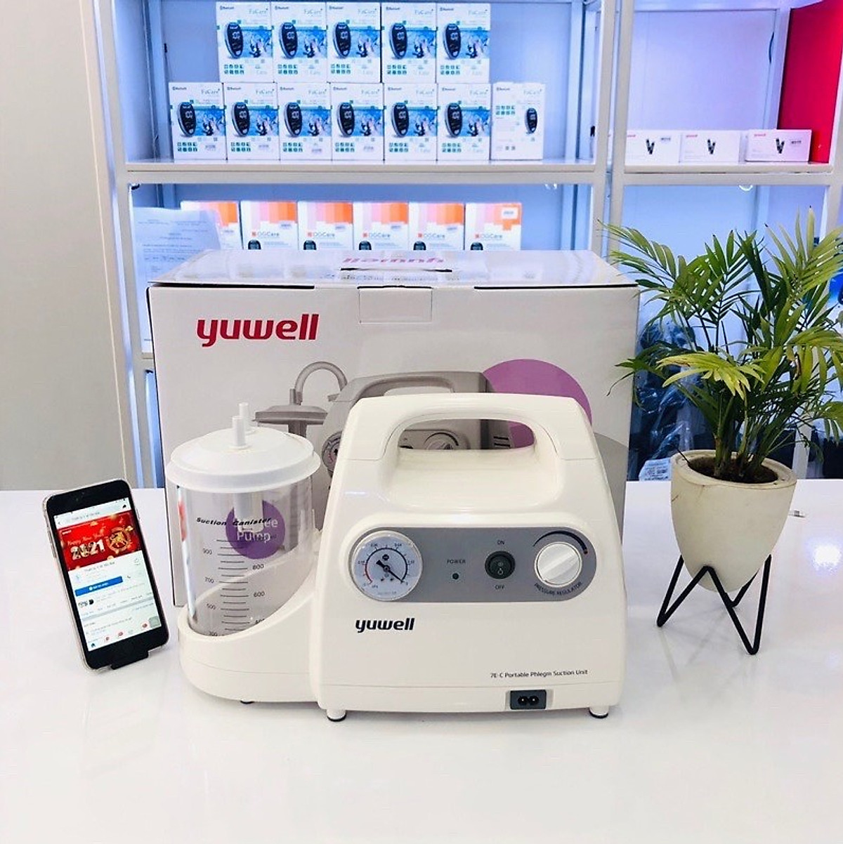 Máy hút dịch 1 bình yuwell 7e-c