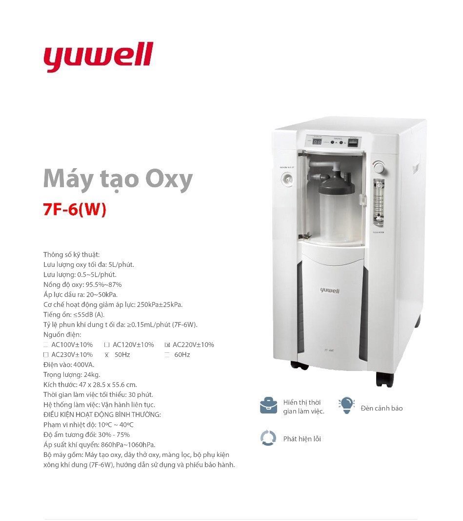 Máy tạo oxy 5 lít Yuwell 7F-6