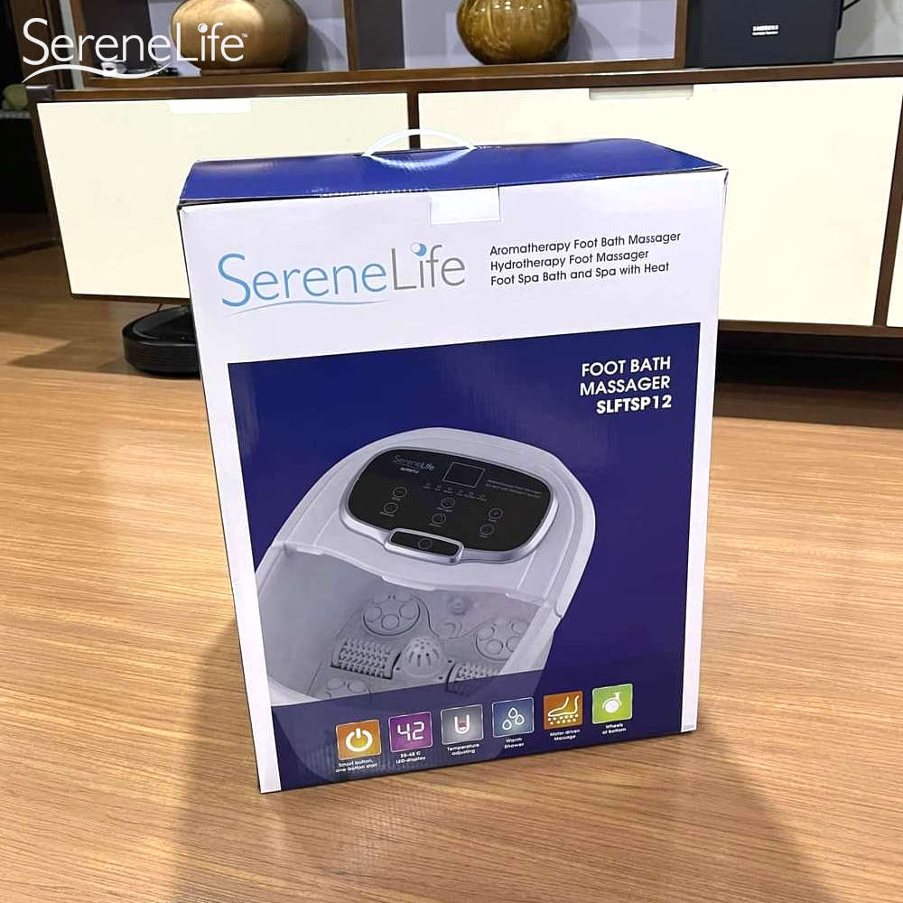 Bồn Ngâm Chân Con Lăn Tự Động SereneLife SP12 Giúp Massage Lòng Bàn Chân