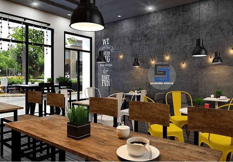 thiết kế quán cafe nhà phố