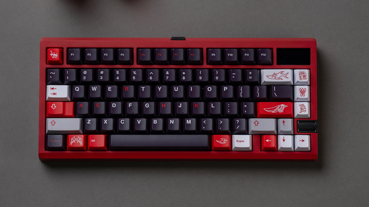 Keycap MW Shark Tail Cherry PBT Doubleshot - Base + Novelties