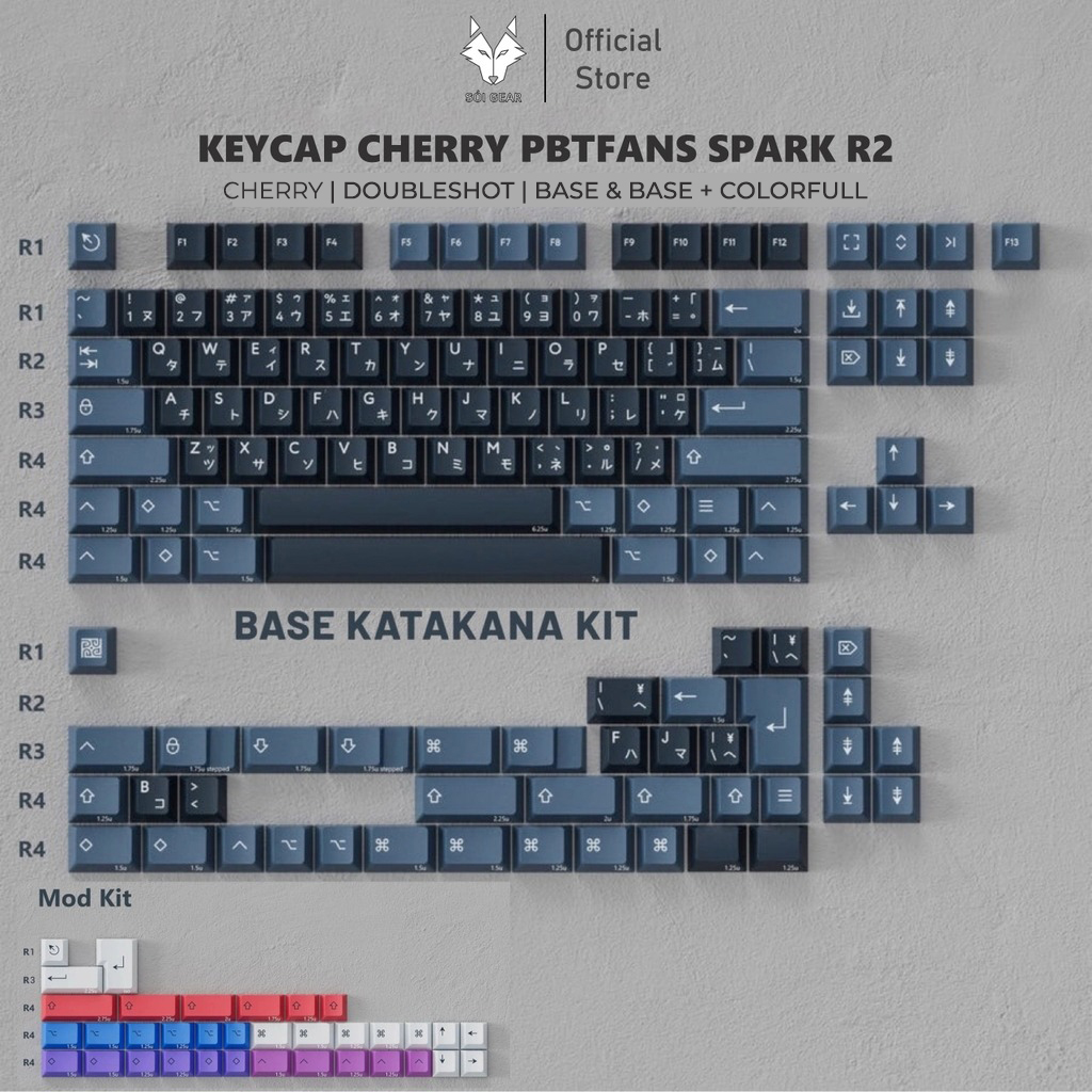 Keycap Cherry PBTFans Spark R2