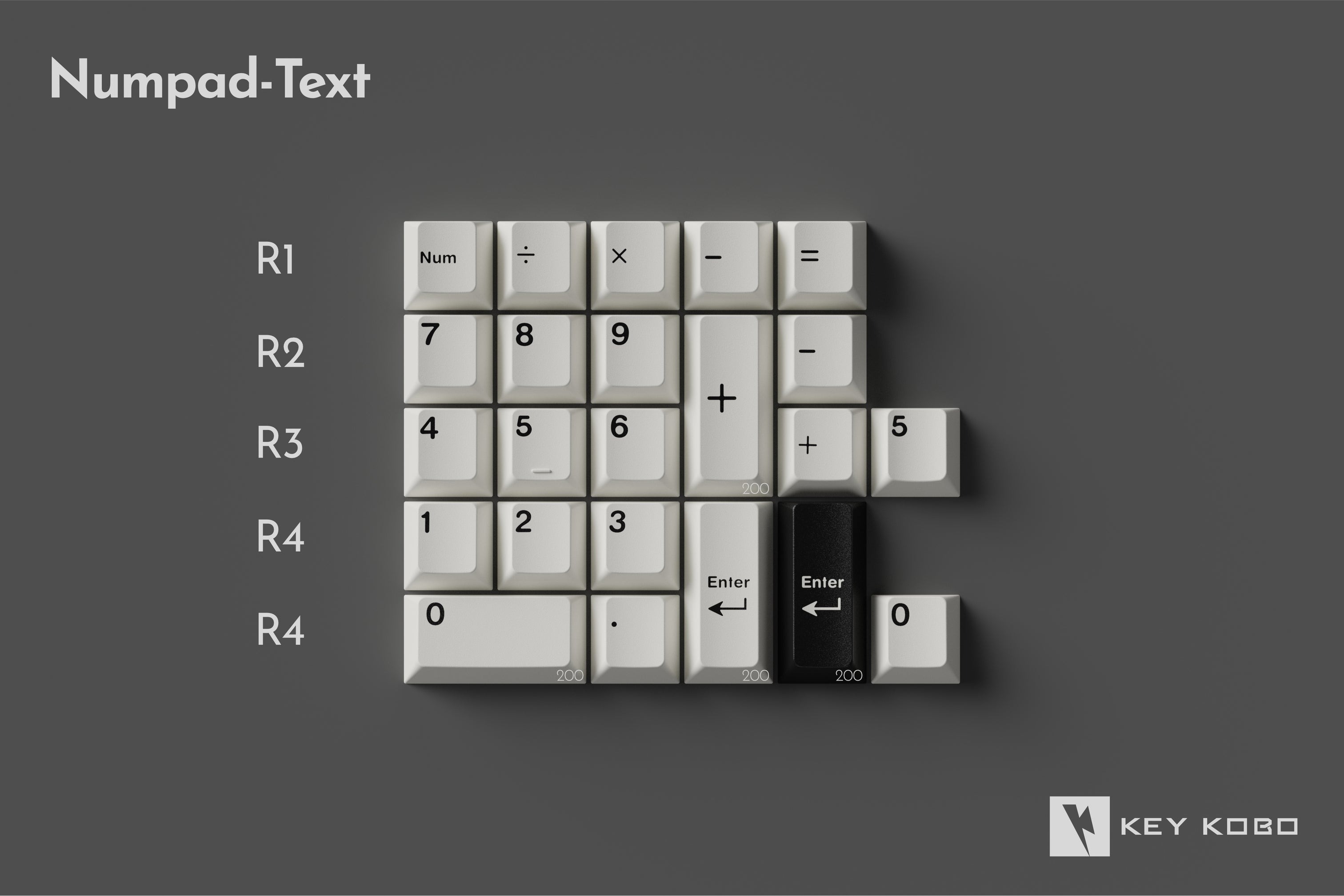 Keycap Cherry KeyKobo BOW TEXT KKB ABS Doubleshot