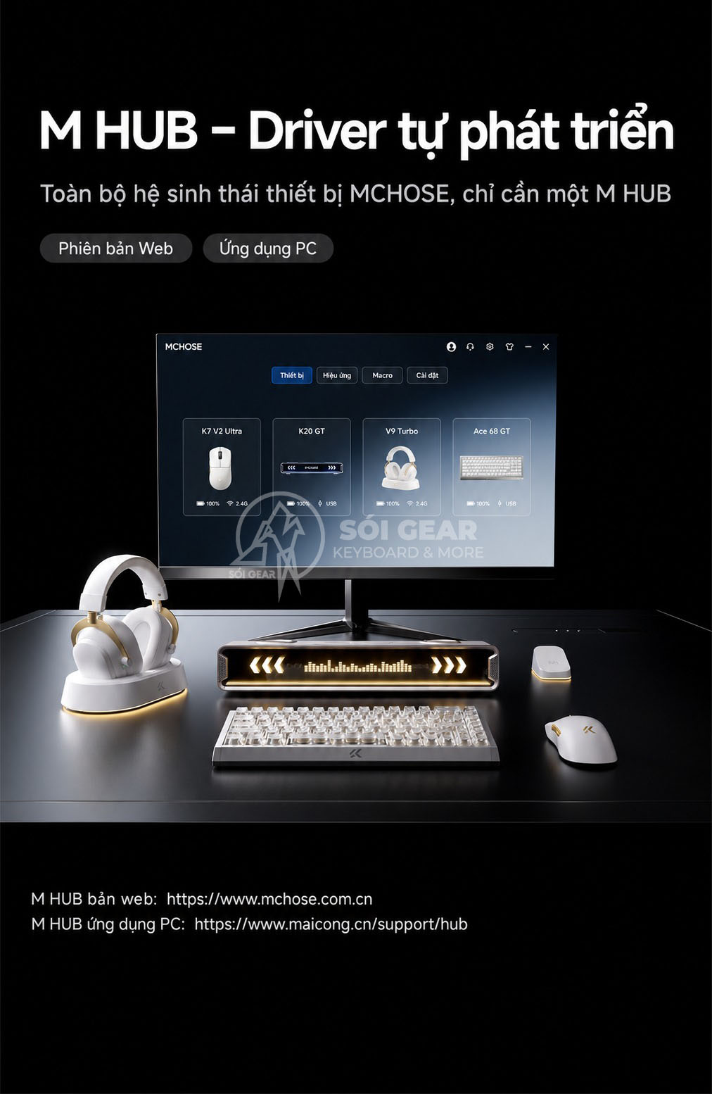 [Instock] Chuột Gaming Không dây Mchose K7 V2 | K7 V2 Ultra+