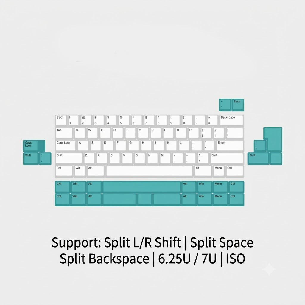 PCB + Plate lẻ 60% cho bàn phím Custom & HE