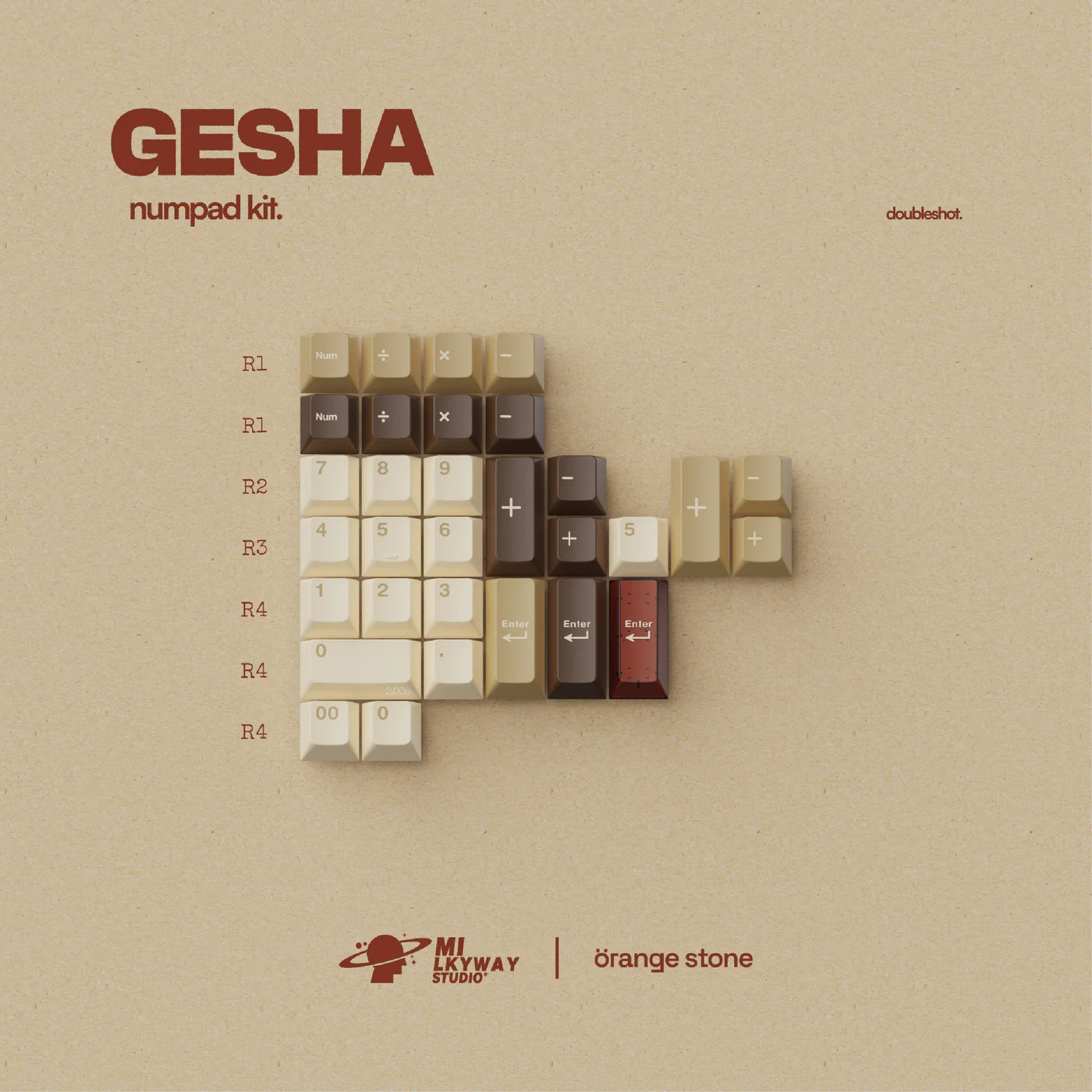 Keycap MW Gesha Cherry ABS Doubleshot