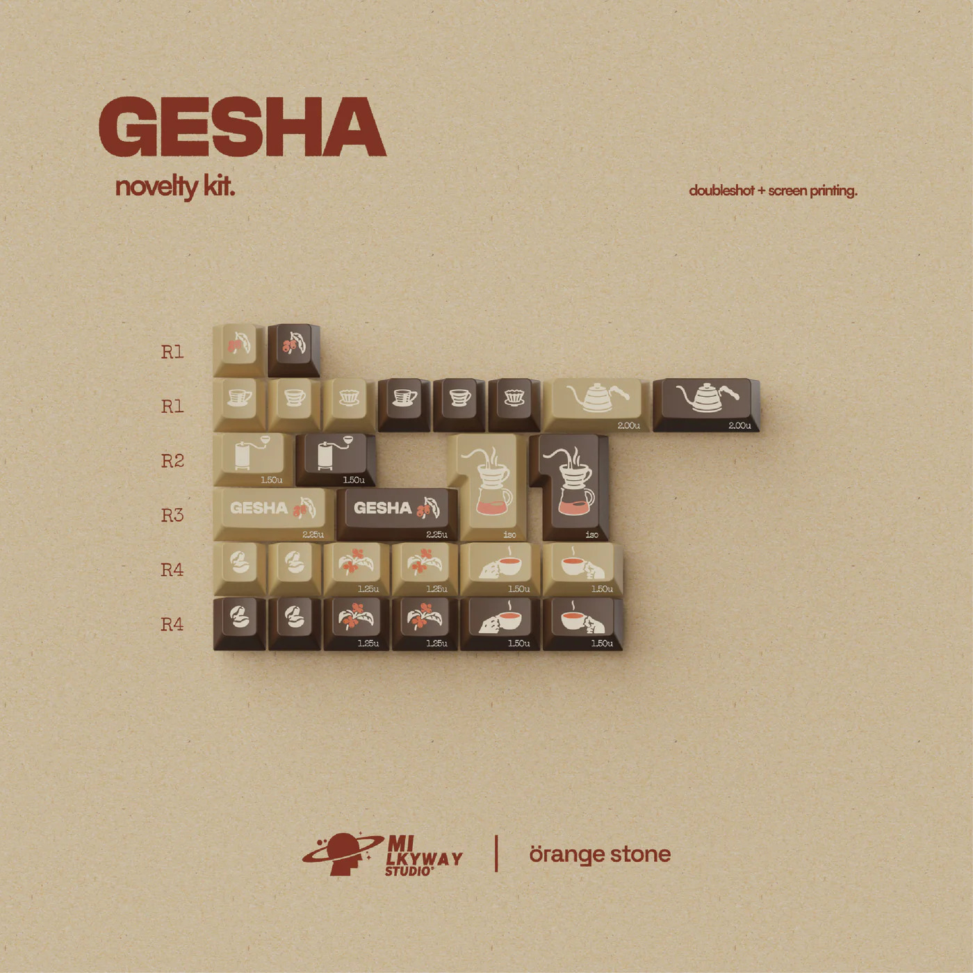 Keycap MW Gesha Cherry ABS Doubleshot