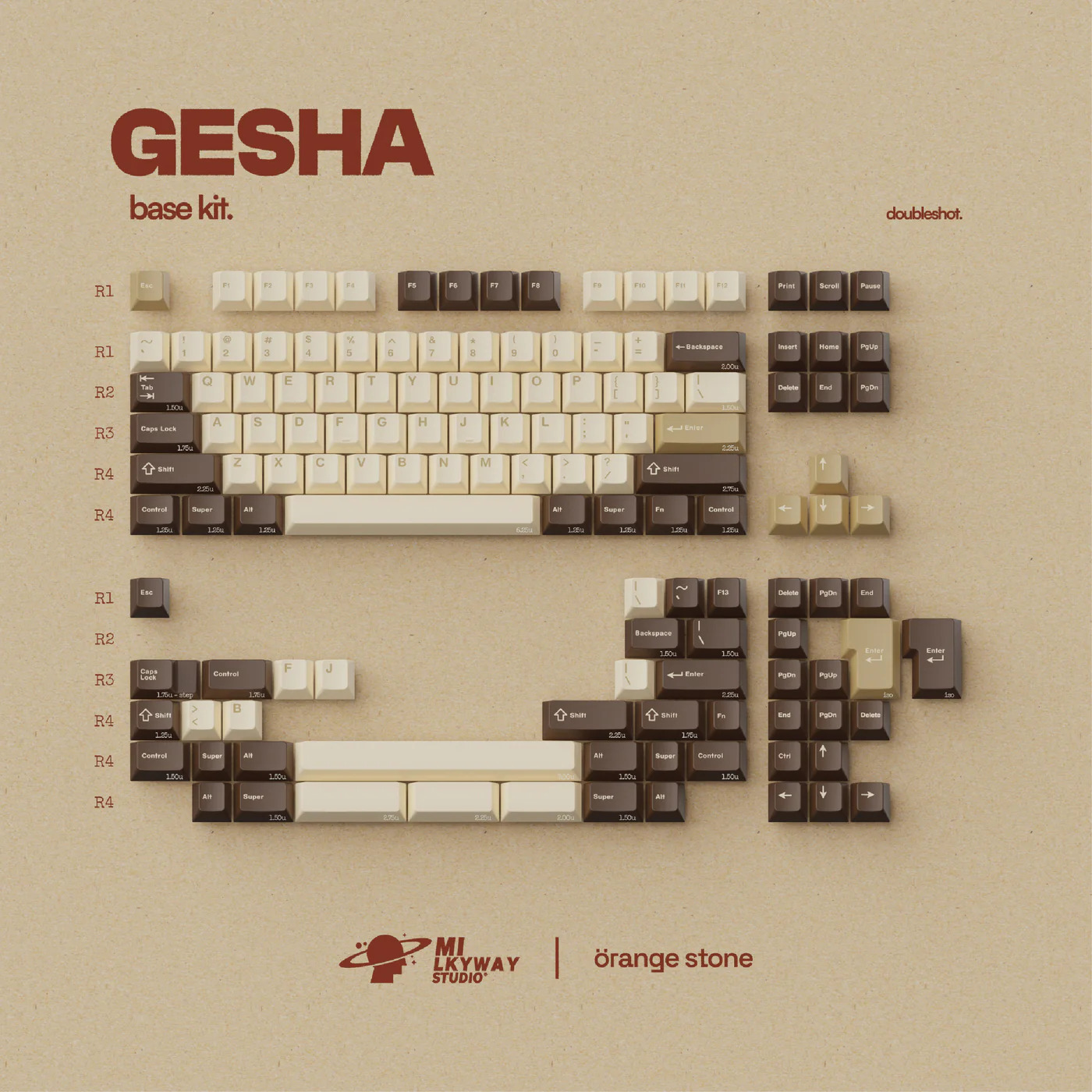 Keycap MW Gesha Cherry ABS Doubleshot