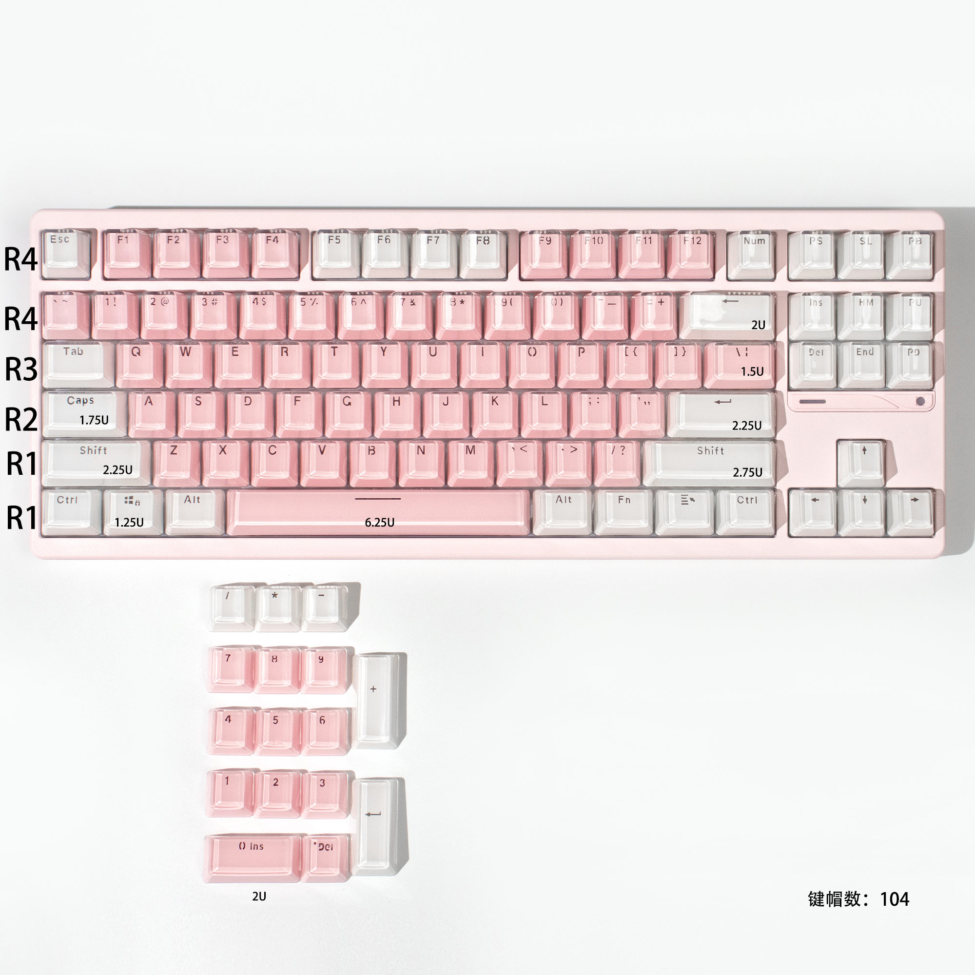 Keycap OEM Mintcaps Crystal Jelly ABS Doubleshot