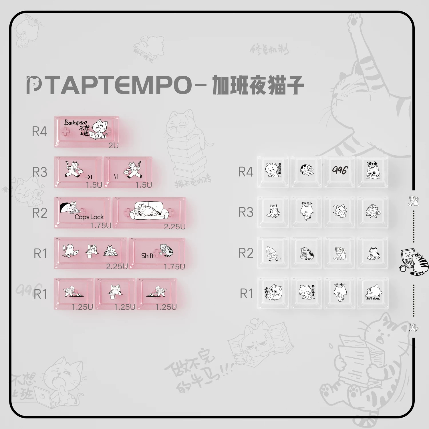 [In Stock] Keycap Cherry TapTempo Owl PBT Dyesub