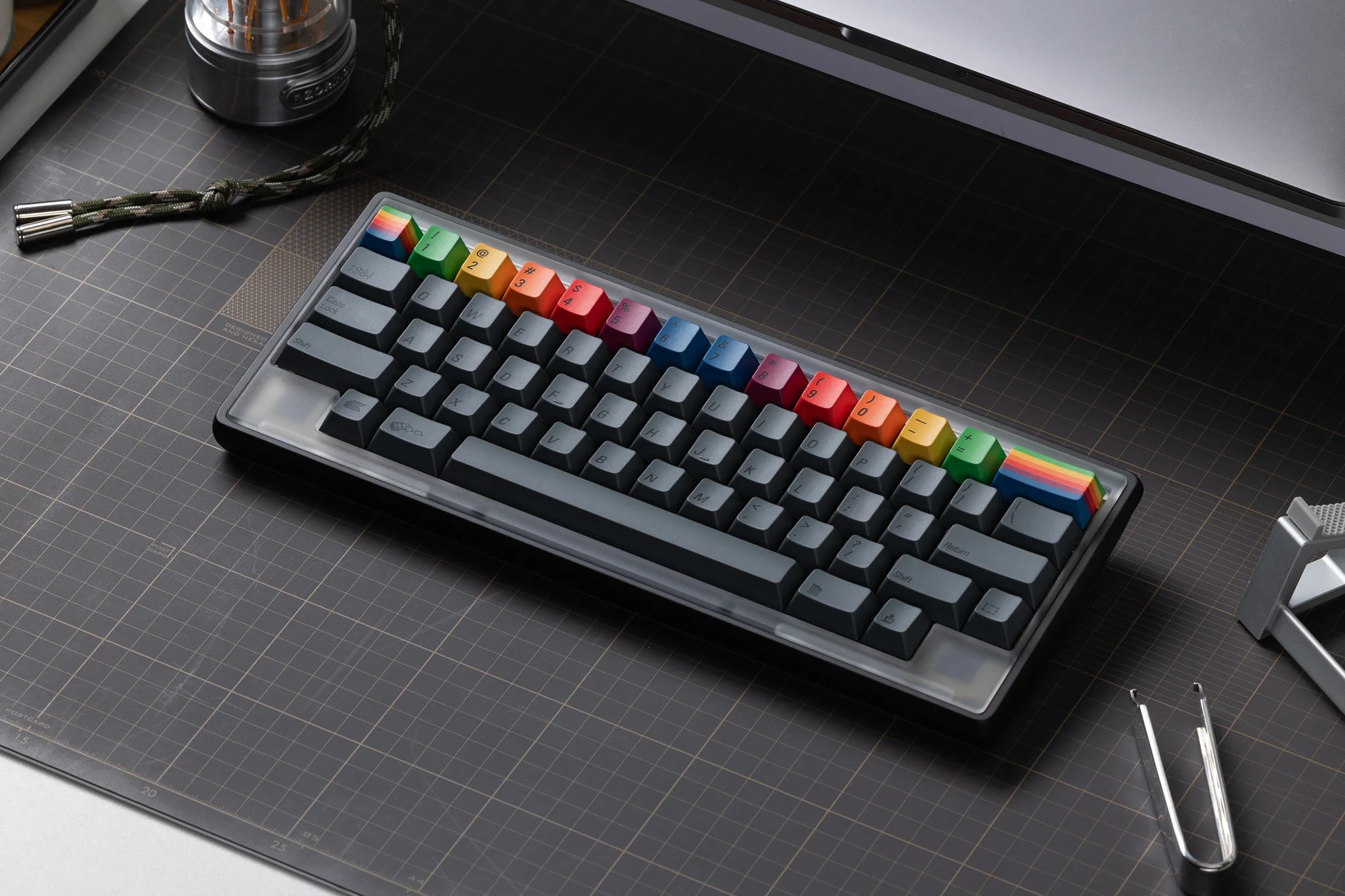 Keycap PBTfans 1984 Dark Cherry PBT Dyesub