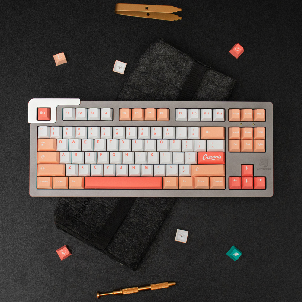 Keycap Cherry Peach & Cream - PBT - 137 nút