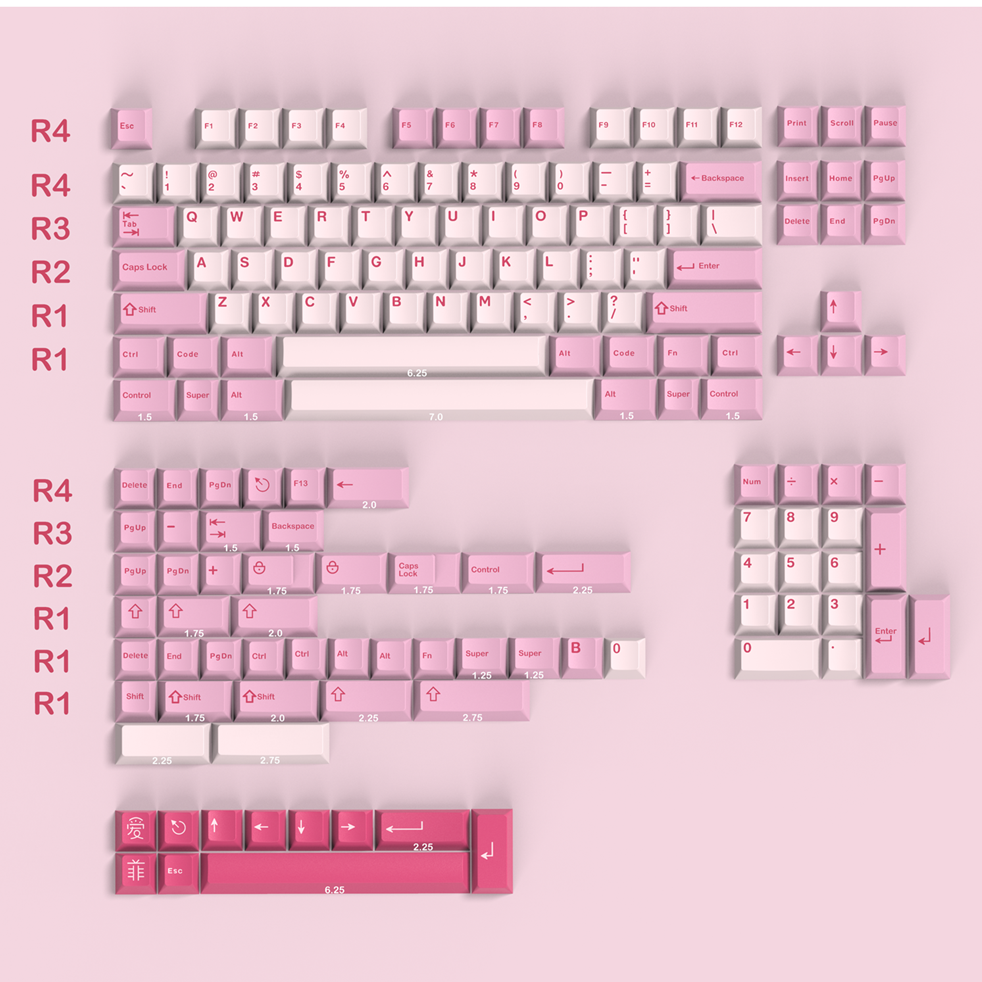 Keycap Cherry Aifei Rim ABS Doubleshot