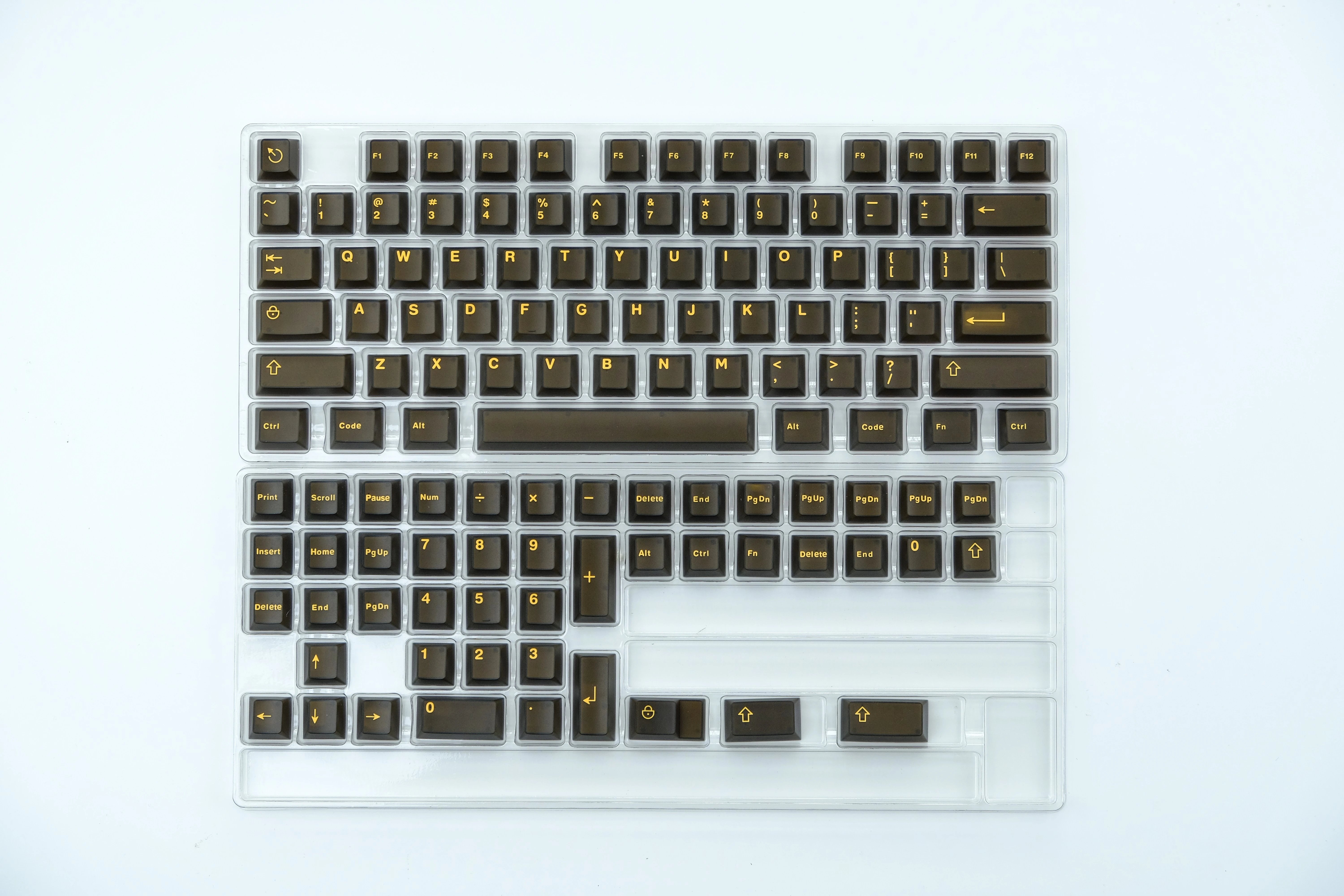 [In Stock] Keycap Cherry Aifei Black Gold Semi-Transparent ABS Doubleshot