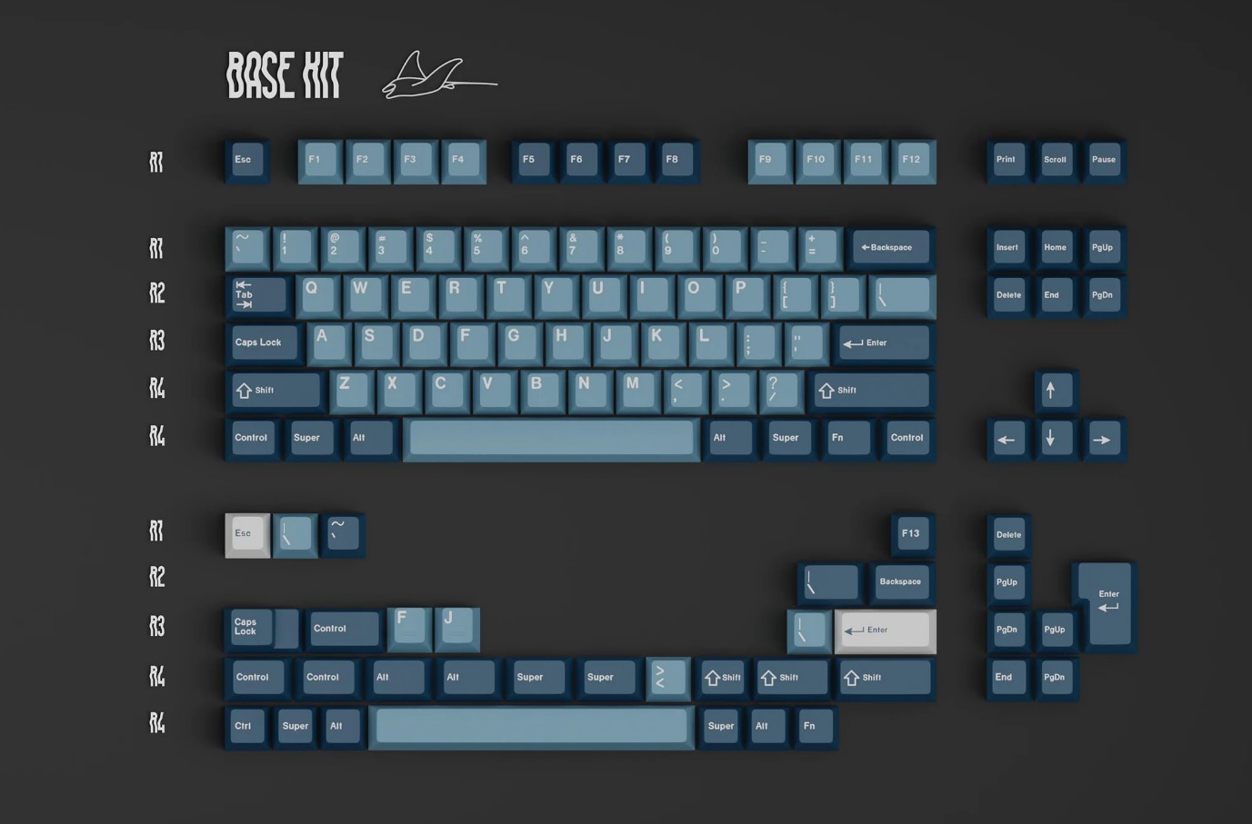 Keycap Cherry GMK CYL Manta ABS Doubleshot