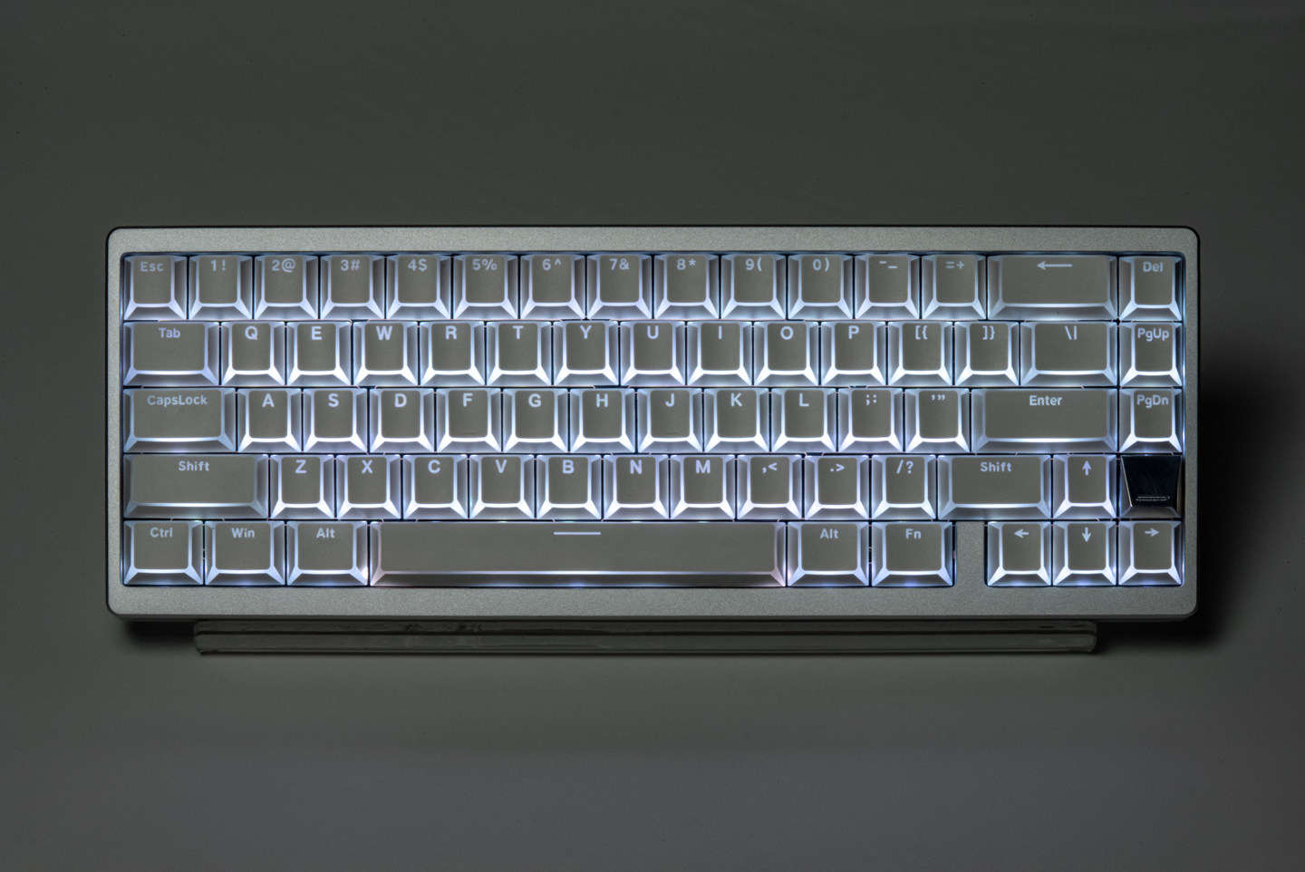 Keycap Mintcap Trắng Xuyên LED Cạnh Viền Cherry PBT