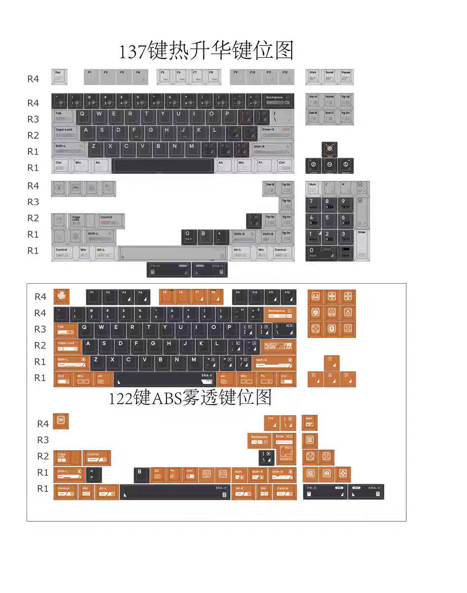 Keycap Aifei X-Era Cherry PBT Dyesub