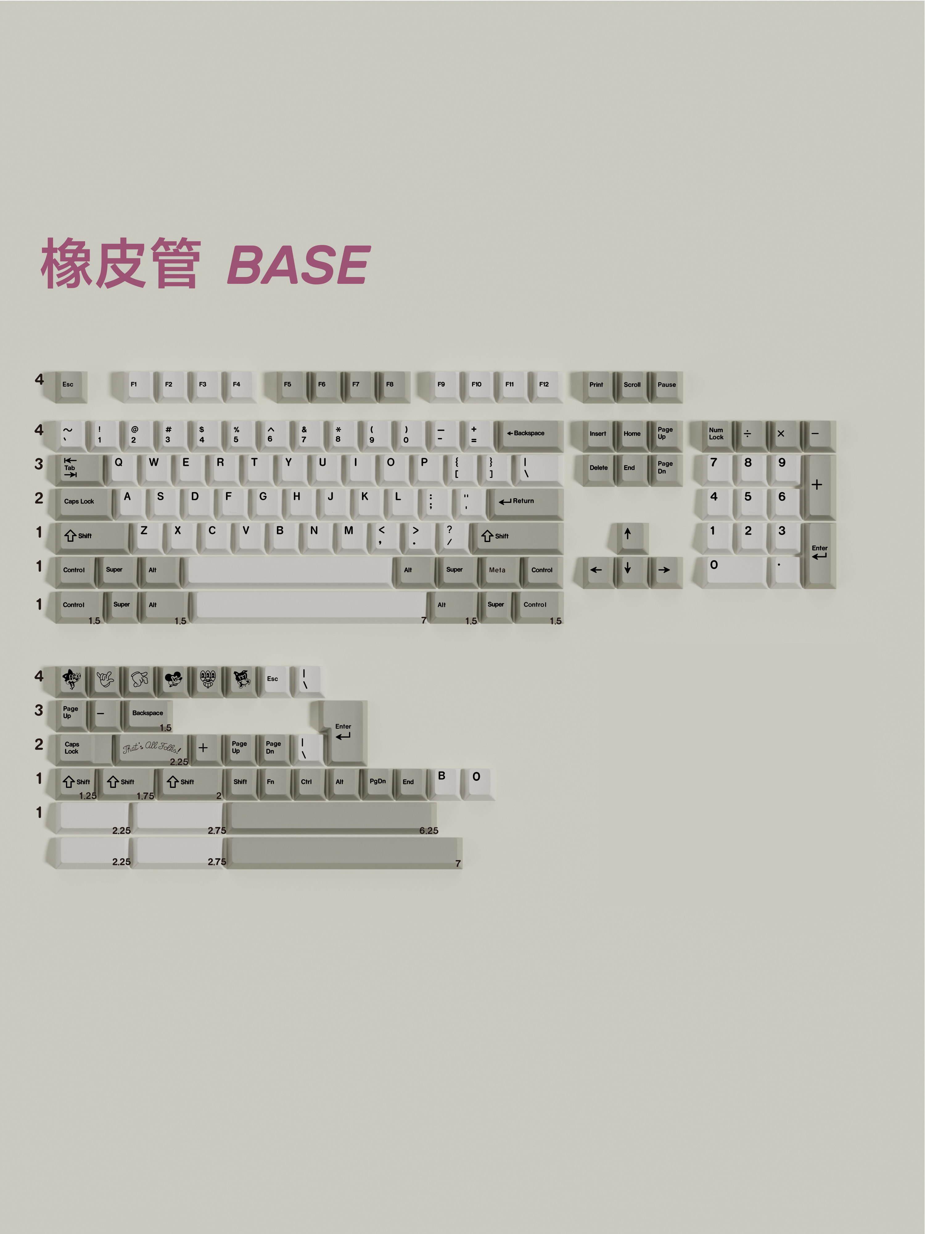 [In Stock] Keycap Walker Rubrehose Cherry PBT Dyesub