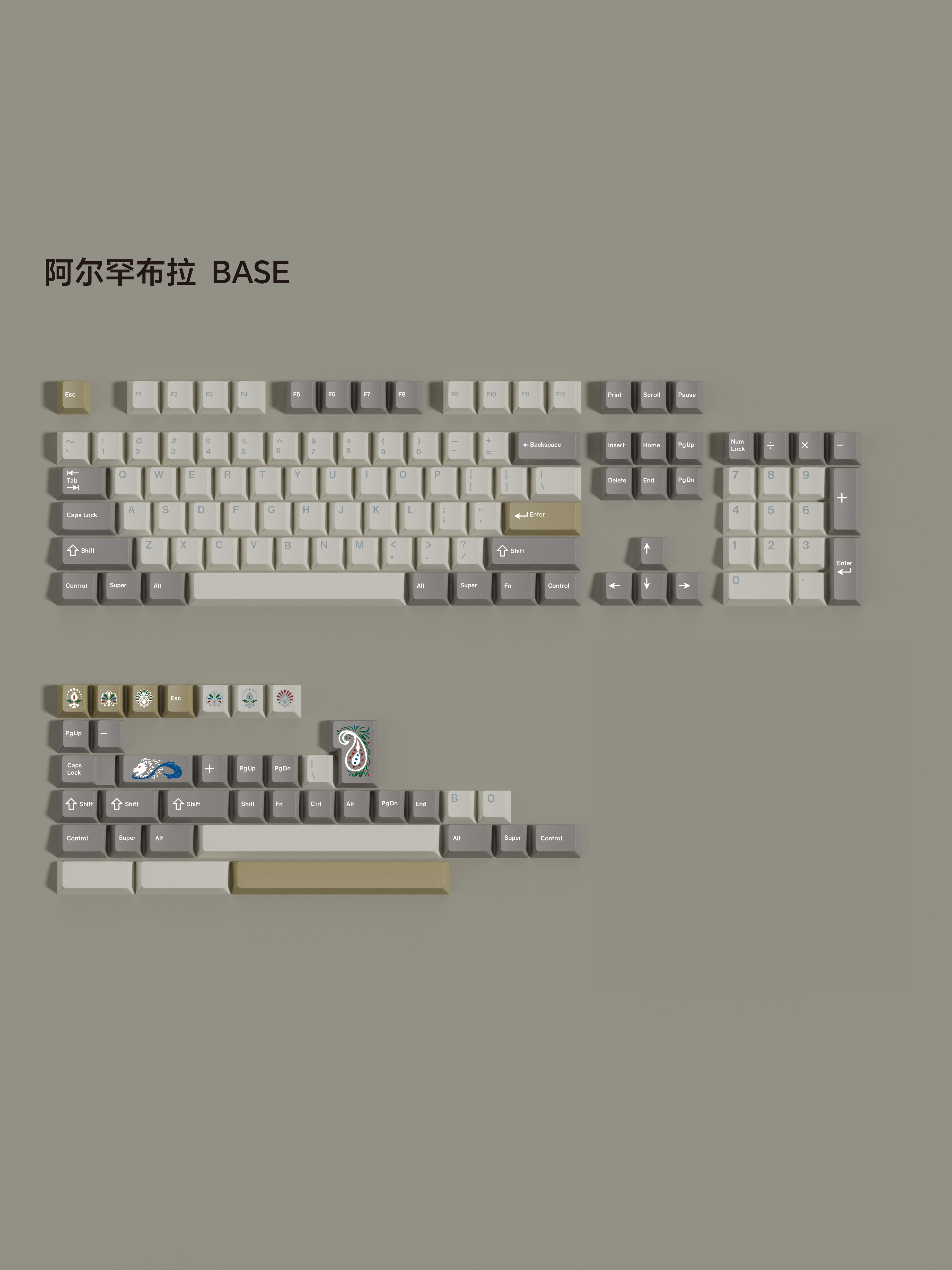 [In Stock] Keycap Walker Alhambra Cherry PBT Dyesub