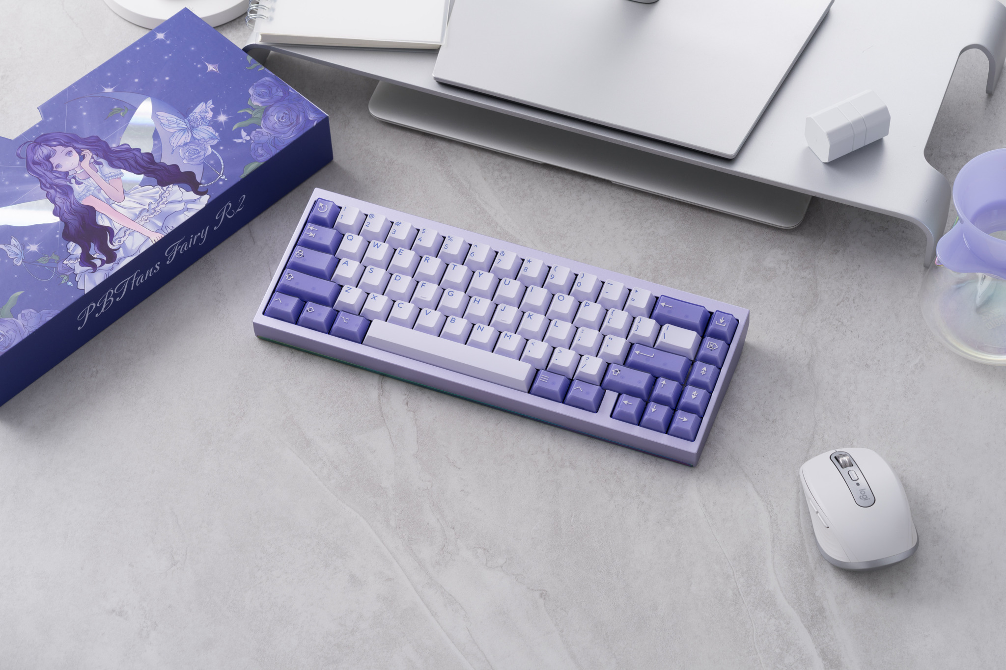 Keycap PBTfans Fairy R2 Cherry PBT Doubleshot