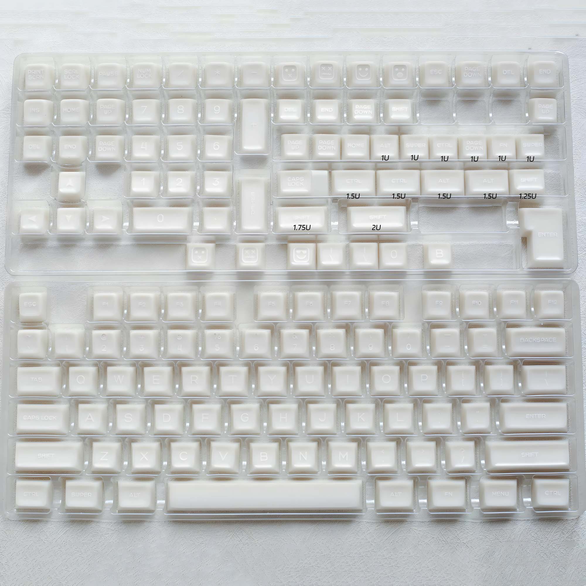 Keycap SA White Marble Mintcaps  PBT doubleshot
