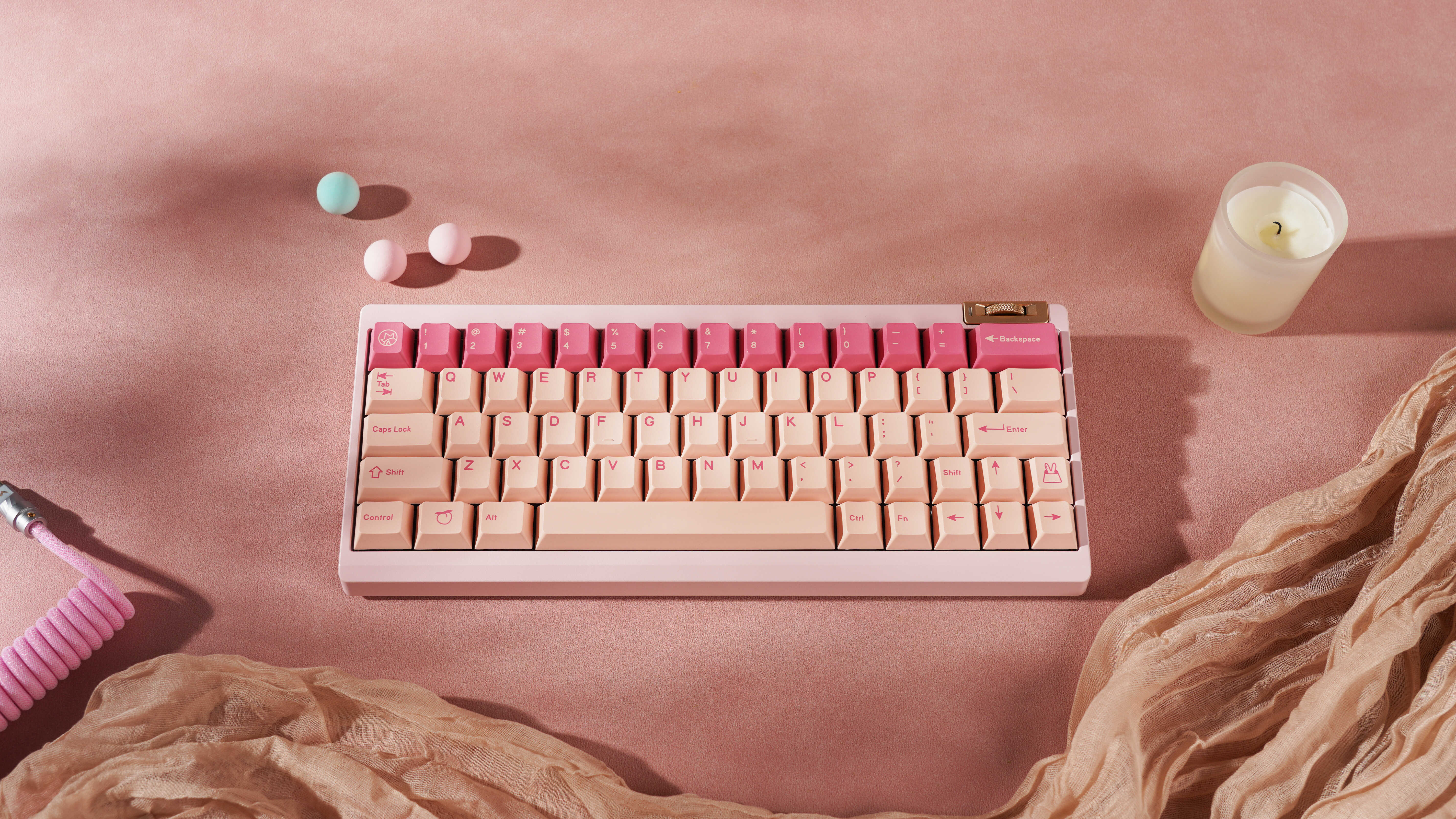 [GB] Zoom64 Mechanial Keyboard Kit - Coral Bloom