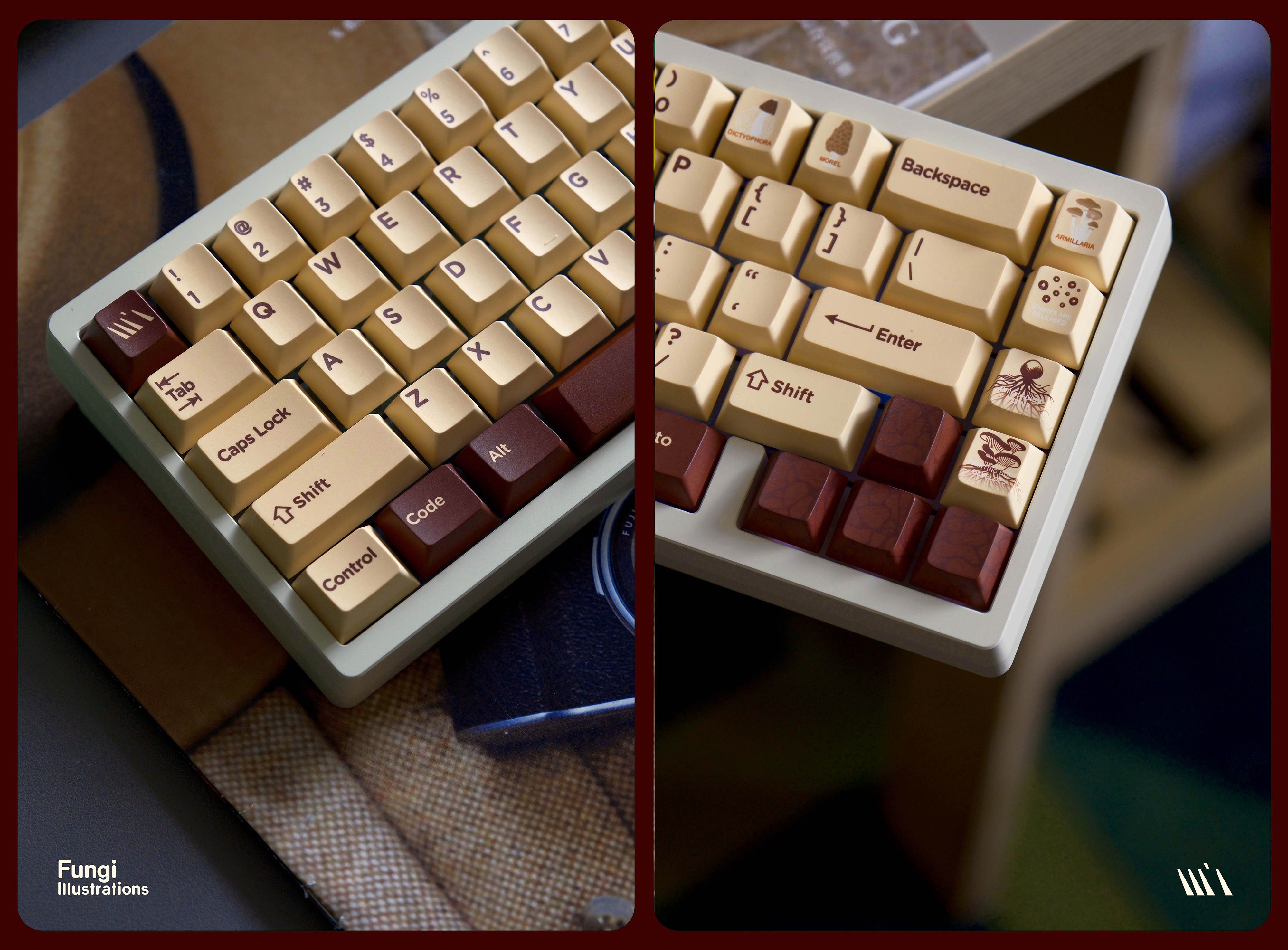 [In Stock] Keycap Cherry Wukds Fungi Illustrations PBT Dyesub