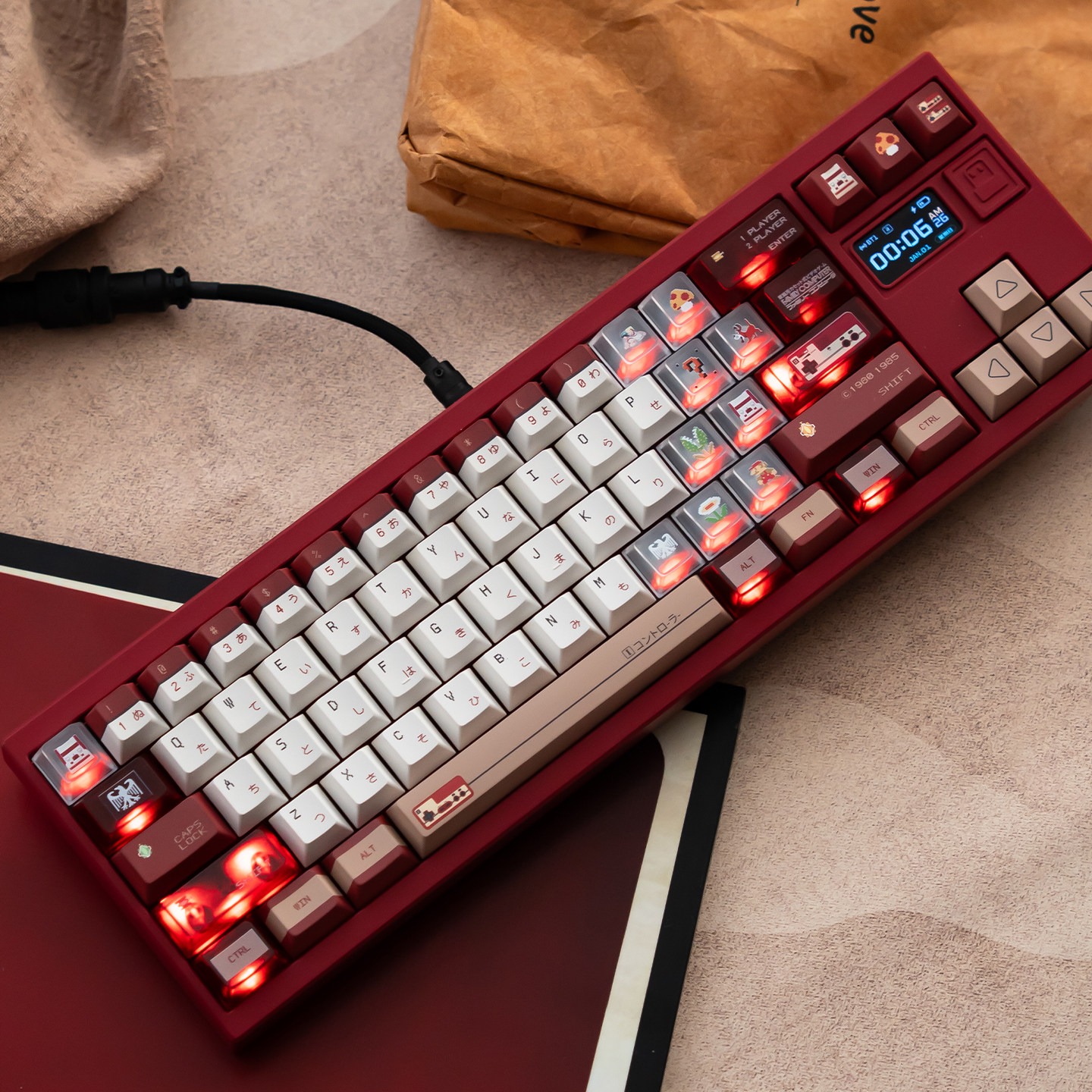 [In Stock] Keycap Cherry TapTempo Famicom PBT Dyesub