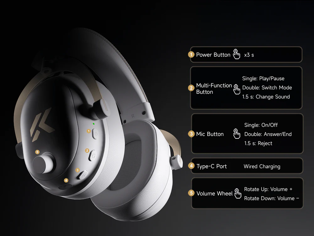 Tai nghe Gaming không dây MCHOSE V9 Turbo+