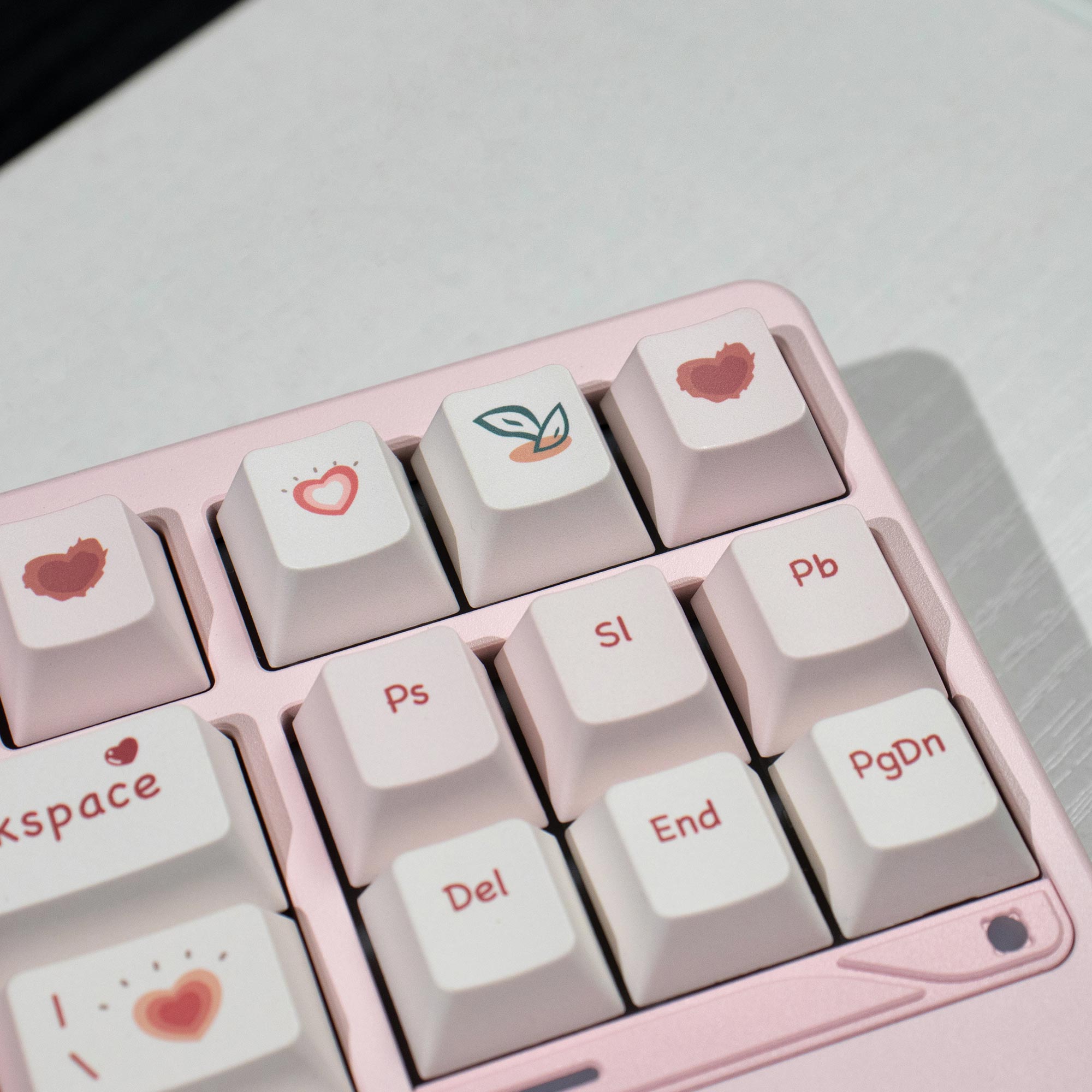 Keycap Cherry Mintcaps Trái tim hồng PBT Dyesub