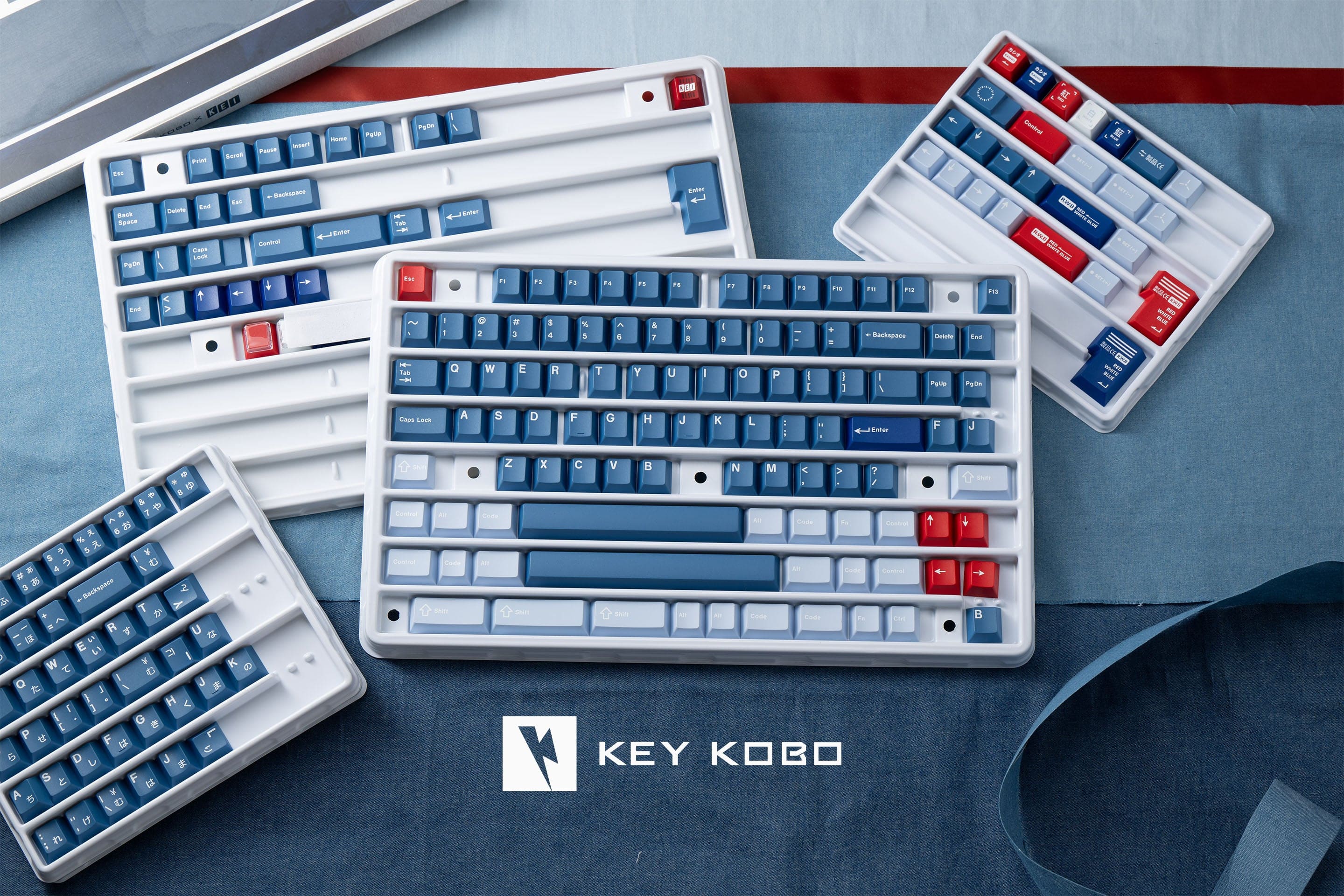 Keycap Cherry KeyKobo R.W.B ABS Doubleshot