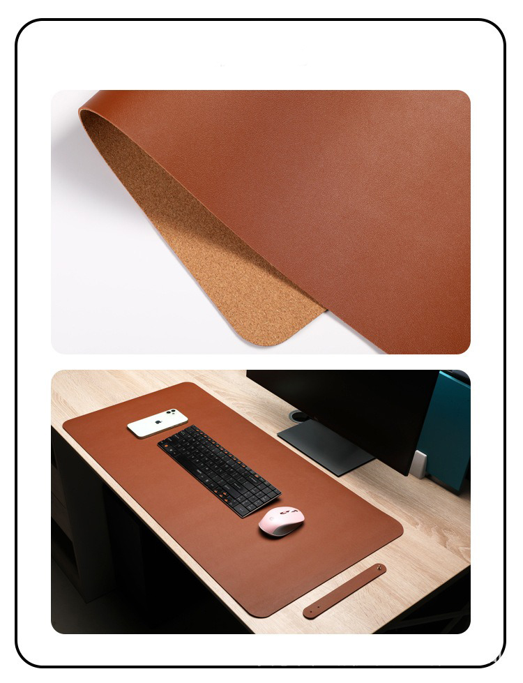 Deskmat hai mặt da PU và gỗ Cork cao cấp