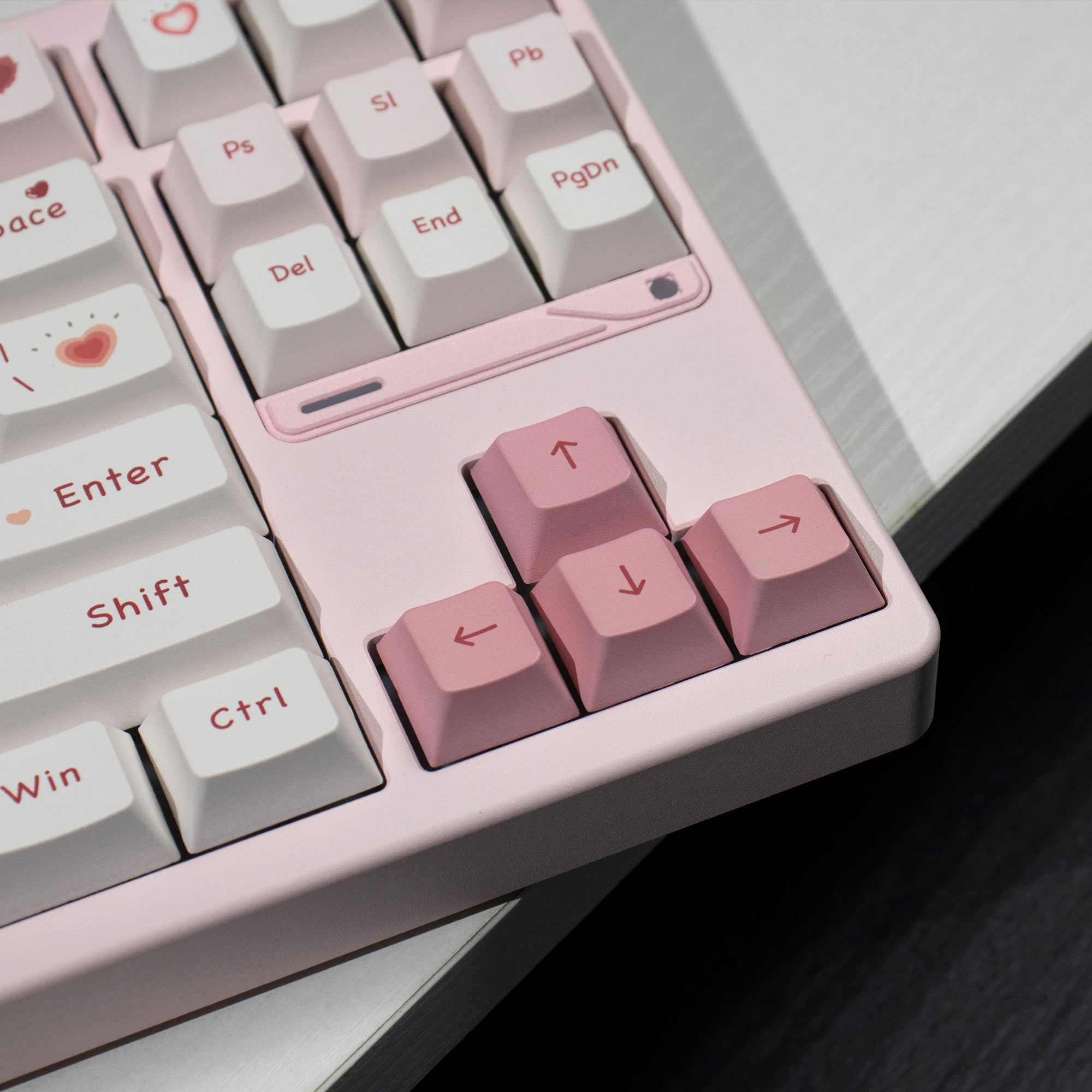 Keycap Cherry Mintcaps Trái tim hồng PBT Dyesub