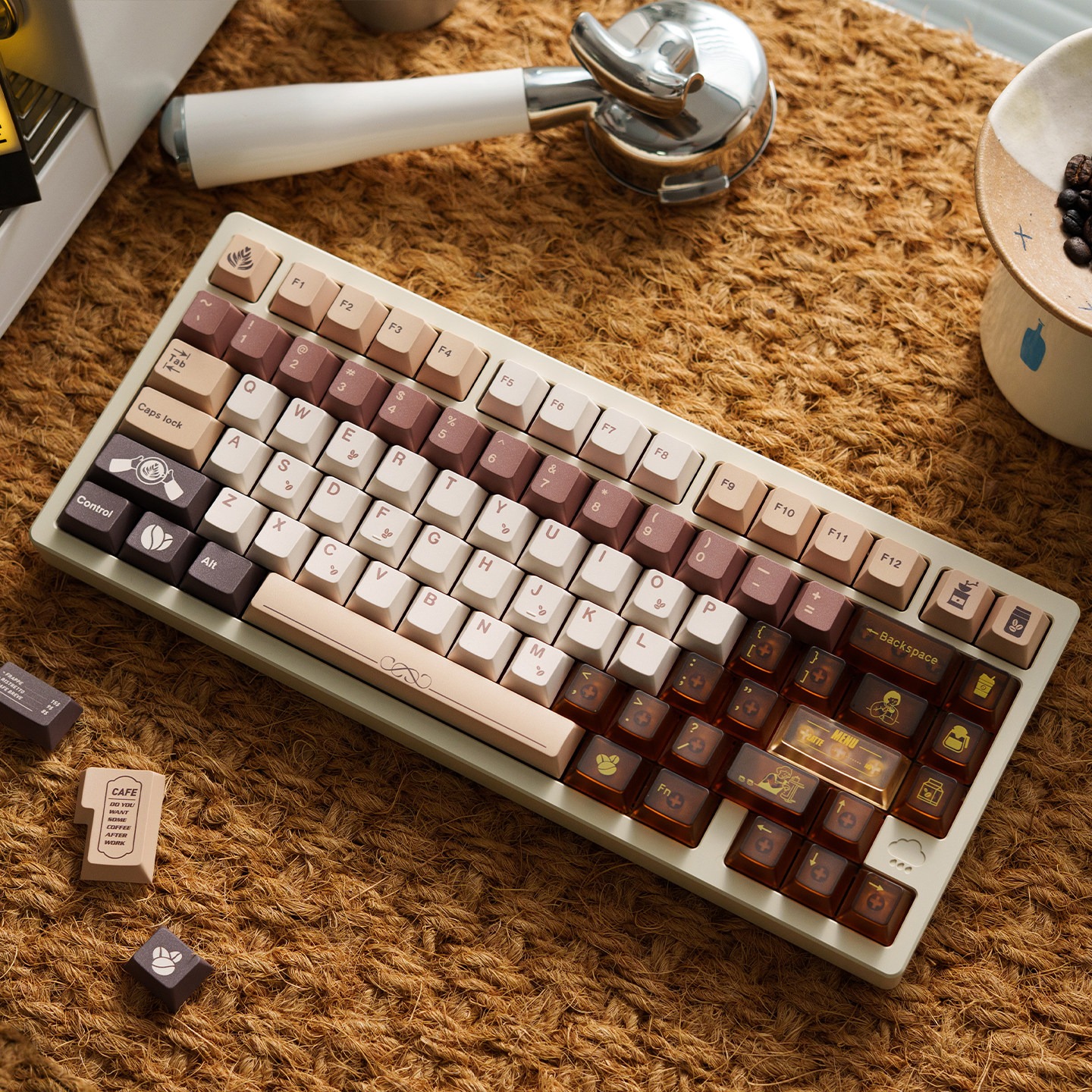 Keycap Cherry TapTempo Coffee House 2 Dyesub Full Set