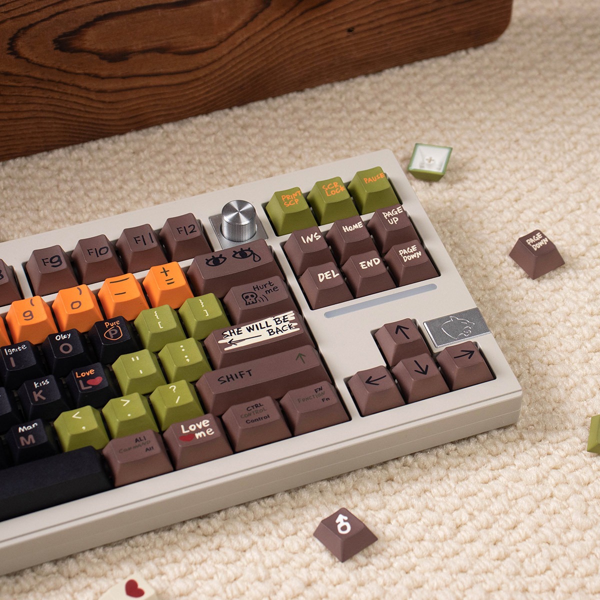 Keycap Mintcap Cherry Love Story PBT Dyesub